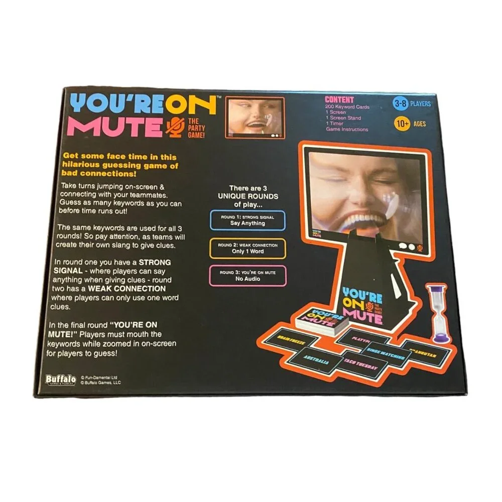 You're On Mute The Party Game By Buffalo Games Ages 10+ For 3-8 Players NEW NWOT